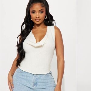 Fashion Nova Cream Sweater Top